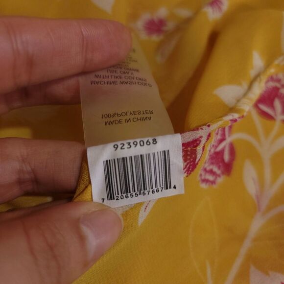 NEW Vince Camuto Floral Getaway Chiffon Duster Kimono Boho Yellow Plus Size 1X - Picture 13 of 14